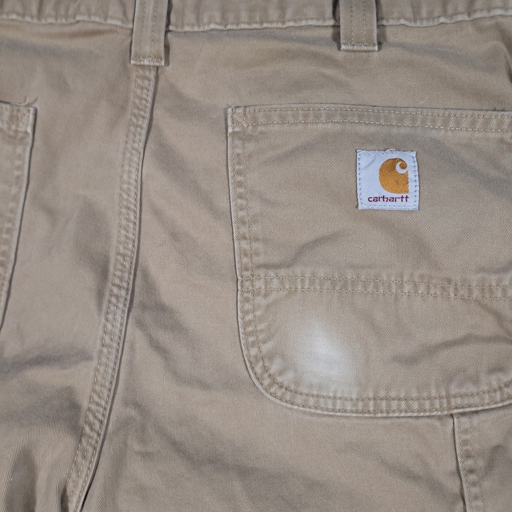 Carhartt Carpenter Pants Mens 36x30 Tan 100% Cotton Relaxed Fit Workwear Utility - Picture 12 of 12